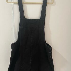 Black Denim Overalls